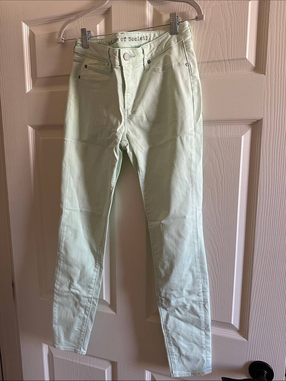 Articles Of Society Light Mint Skinny Jeans